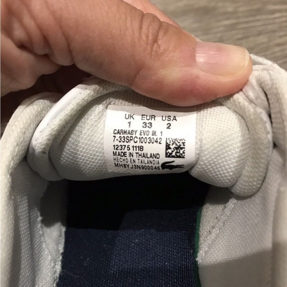 Boys Lacoste Sneakers Sz US2 - Picture 2 of 7